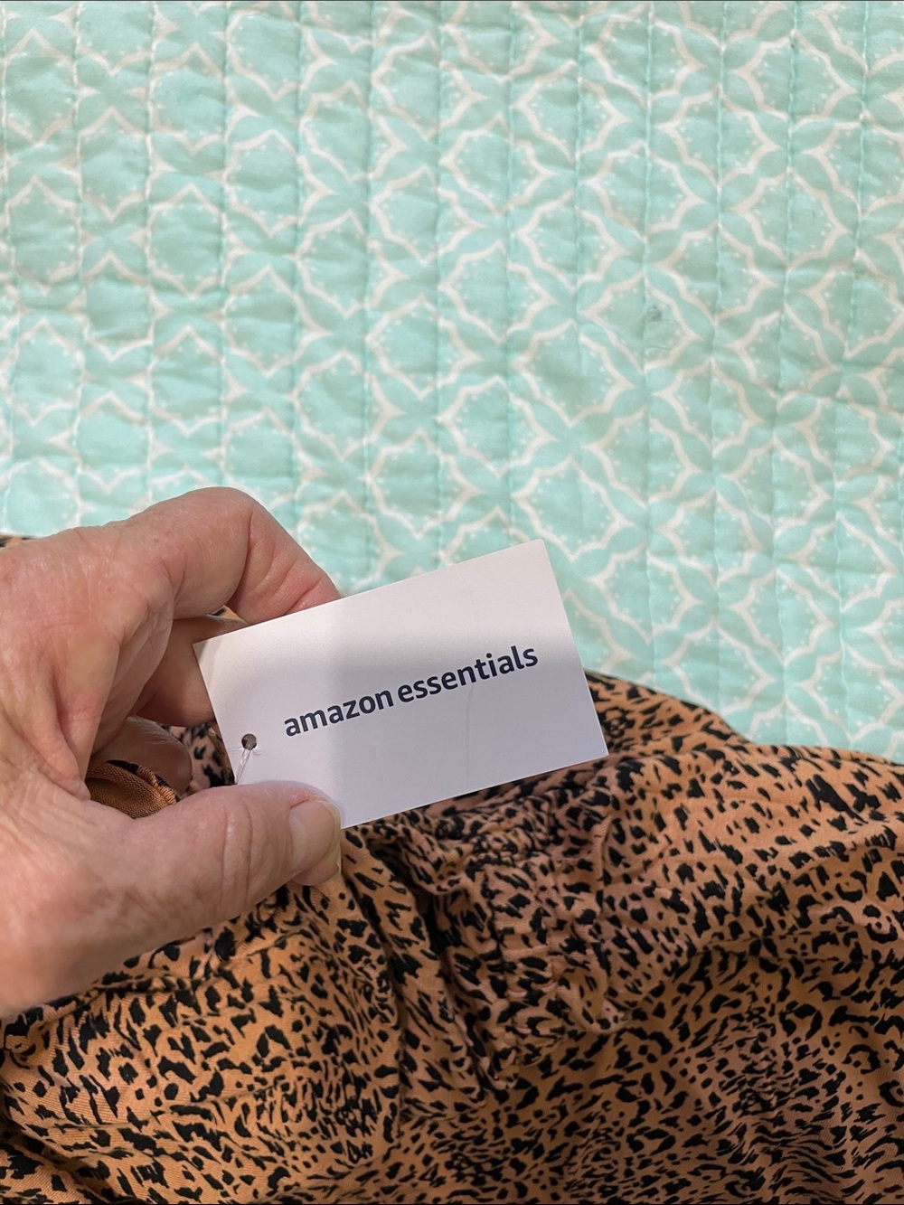 Leopard print wrapped dress from Amazon essentials - Picture 7 of 9